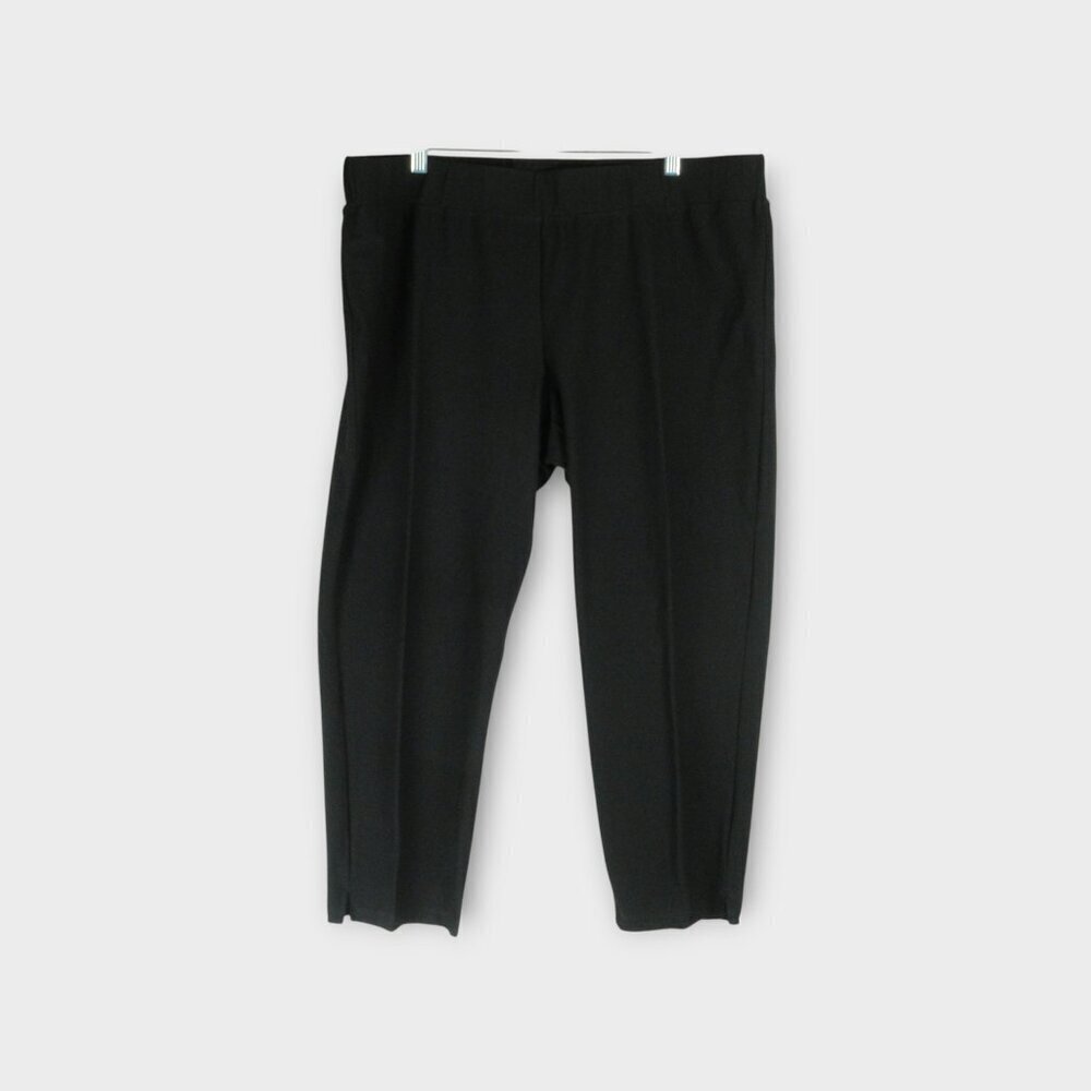 Eileen Fisher Pull on Cropped Pants Size XL Viscose Jersey TK